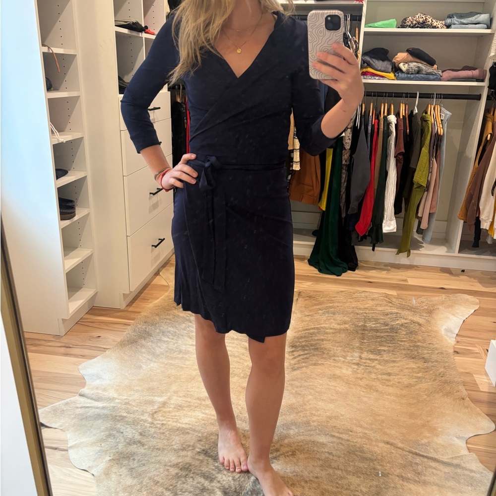 Diane Von Furstenberg Navy Wrap Dress
